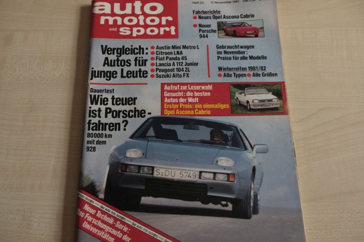 Deckblatt Auto Motor und Sport (23/1981)